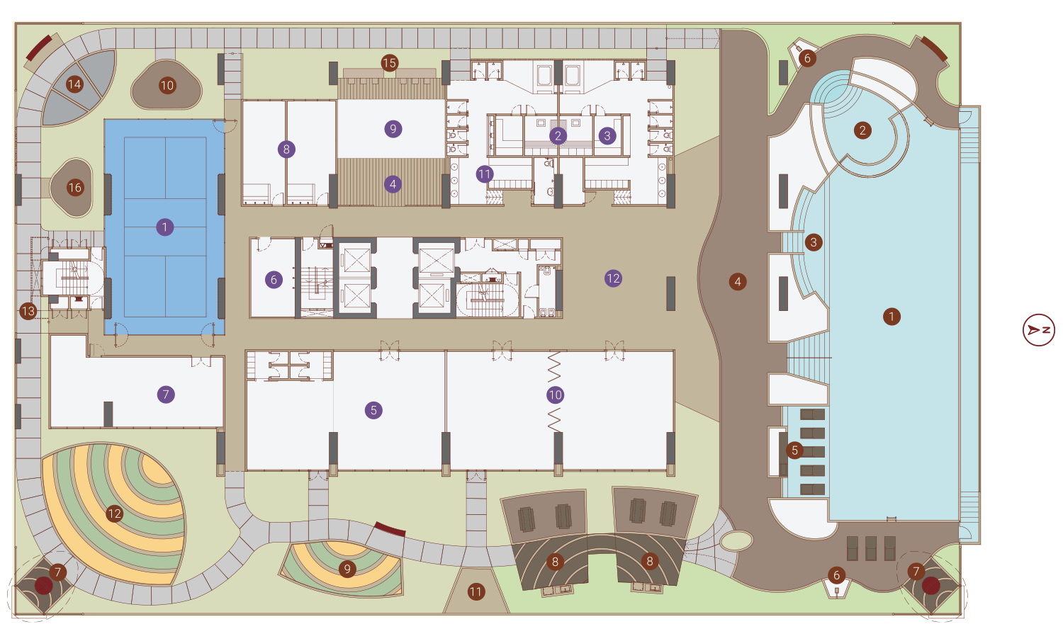 Level 8 facilities floor plan